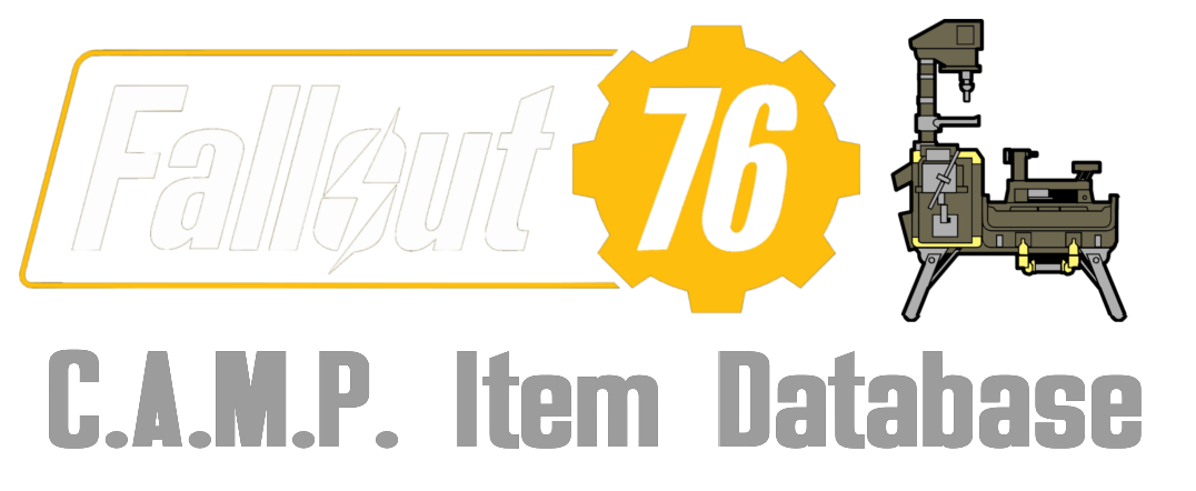 Fallout 76 C.A.M.P. Item Database