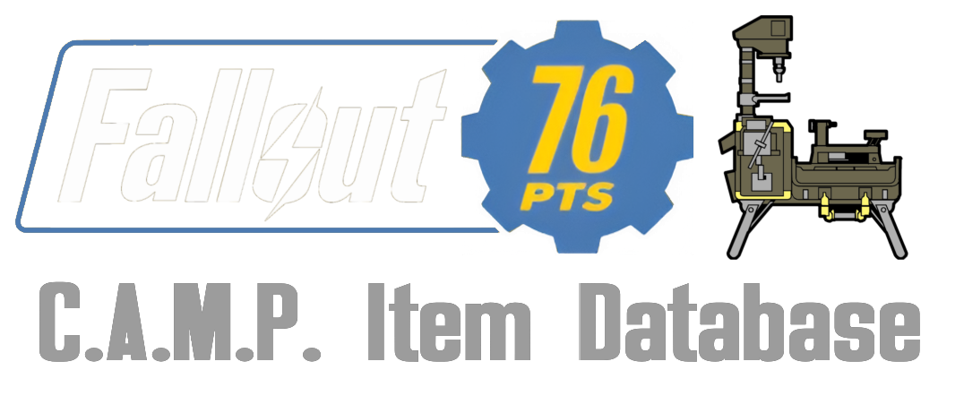 Fallout 76 C.A.M.P. Item Database (PTS)